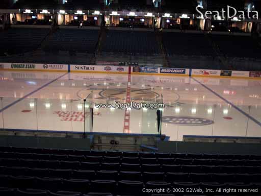 Seat view from section 101 at Amalie Arena, home of the Tampa Bay Lightning